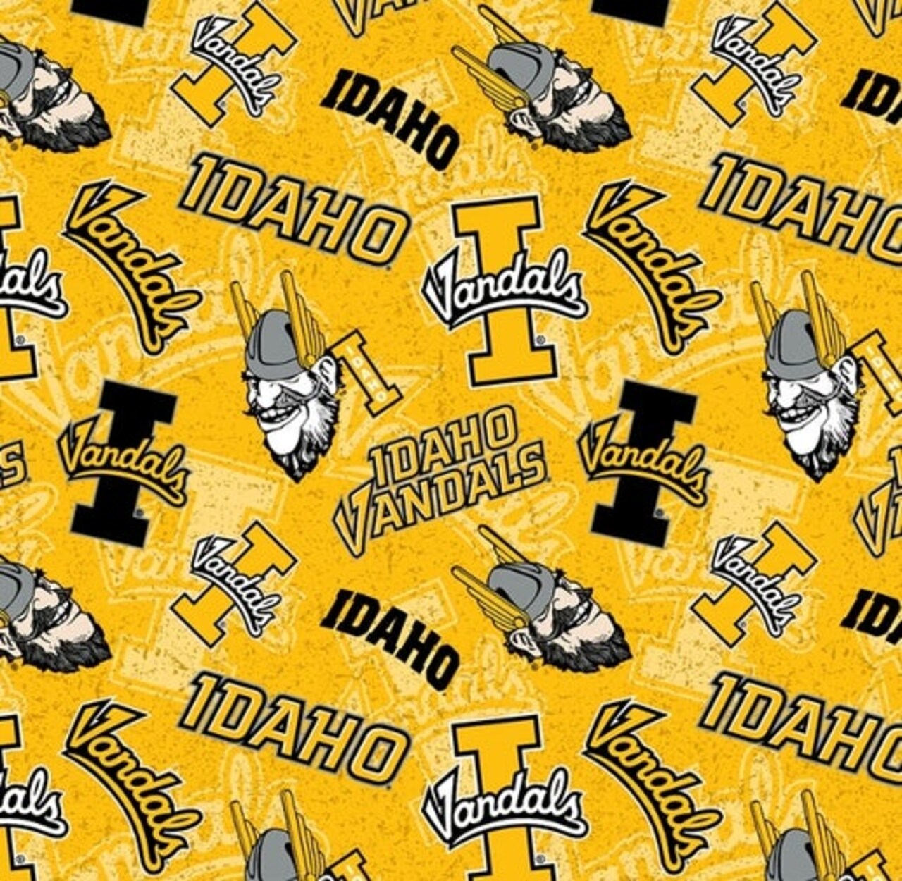 Licensed NCAA University of Idaho Tone on Tone 1178 Cotton Fabric by the Yard